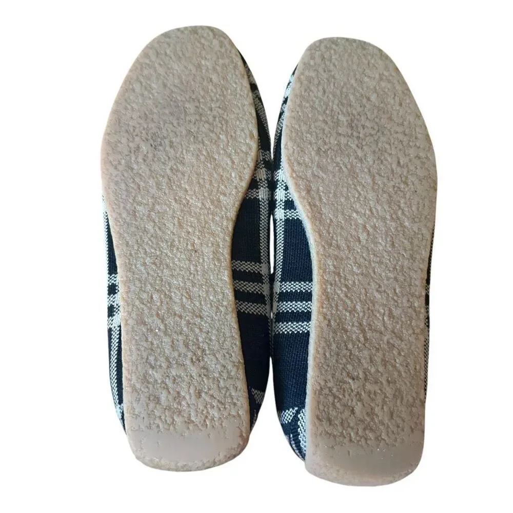 Rothy’s The Slipper Black and Camel Plaid Men’s Size 8